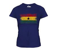 Candymix - Ghana Distressed Flag - Ladies Fitted T Shirt Top T-Shirt