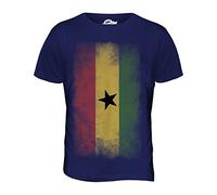 Candymix - Ghana Faded Flag - Mens T Shirt Top T-Shirt, Size Medium, Colour Navy
