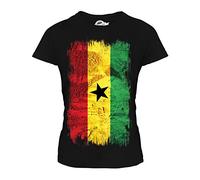 Candymix - Ghana Grunge Flag - Ladies Fitted T Shirt Top T-Shirt