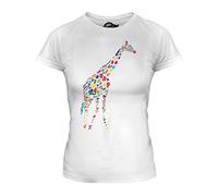 Candymix - Giraffe Scribble - Ladies Fitted T Shirt Top T-Shirt, Size X-Small, Colour White
