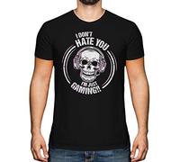 Candymix Graphic Men's T-Shirt - I Don't Hate You I'm Just Gaming - Funny Gift for Gamer - Premium Cotton Tee for Men, Short-Sleeve, Crew Neck, Contemporary Fashion Fit, Size X-Small, Colour Black