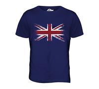 Candymix - Great Britain Union Jack Distressed Flag - Mens T Shirt Top T-Shirt, Size 2X-Large, Colour Navy