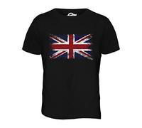 Candymix - Great Britain Union Jack Distressed Flag - Mens T Shirt Top T-Shirt, Size Medium, Colour Black