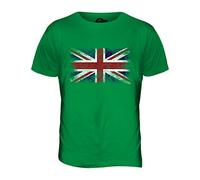 Candymix - Great Britain Union Jack Distressed Flag - Mens T Shirt Top T-Shirt, Size Medium, Colour Irish Green