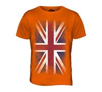 Candymix - Great Britain Union Jack Faded Flag - Mens T Shirt Top T-Shirt, Size Large, Colour Orange