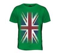 Candymix - Great Britain Union Jack Faded Flag - Mens T Shirt Top T-Shirt, Size X-Large, Colour Irish Green