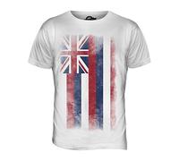Candymix - Hawaii State Faded Flag - Mens T Shirt Top T-Shirt, Size 2X-Large, Colour White