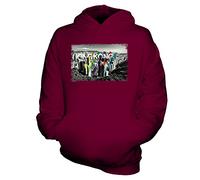 Candymix - Hong Kong Skyline - Unisex Kids Hoodie Boys Girls Childrens Toddlers Hooded Sweater Top, Age 9-11, Colour Burgundy