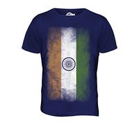 Candymix - India Faded Flag - Mens T Shirt Top T-Shirt, Size Small, Colour Navy