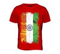 Candymix - India Grunge Flag - Mens T Shirt Top T-Shirt, Size 4X-Large, Colour Red