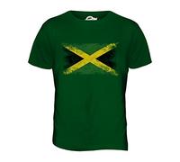 Candymix - Jamaica Distressed Flag - Mens T Shirt Top T-Shirt, Size 2X-Large, Colour Bottle Green