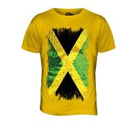 Candymix - Jamaica Grunge Flag - Mens T Shirt Top T-Shirt, Size Medium, Colour Deep Yellow