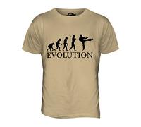 Candymix - Karate Evolution of Man - Mens T Shirt Top T-Shirt, Size Medium, Colour Toffee