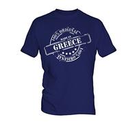 Candymix Made in Greece - Unisex Kids T-Shirt Top - Boys/Girls/Childrens/Toddlers, Age 6, Colour Blueberry Bean Navy