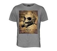 Candymix - Maintain The Quarantine Skull Apocalypse - Mens T Shirt Top T-Shirt, Size Large, Colour Light Grey