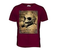Candymix - Maintain The Quarantine Skull Apocalypse - Mens T Shirt Top T-Shirt, Size X-Large, Colour Burgundy
