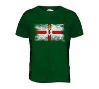 Candymix - Northern Ireland Distressed Flag - Mens T Shirt Top T-Shirt, Size Large, Colour Bottle Green