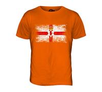 Candymix - Northern Ireland Distressed Flag - Mens T Shirt Top T-Shirt, Size X-Large, Colour Orange