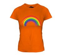 Candymix - Painted Rainbow - Ladies Fitted T Shirt Top T-Shirt, Size Medium, Colour Orange