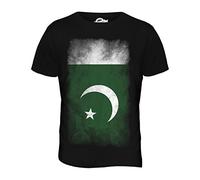 Candymix - Pakistan Faded Flag - Mens T Shirt Top T-Shirt, Size Medium, Colour Black