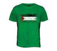 Candymix - Palestine Distressed Flag - Mens T Shirt Top T-Shirt, Size X-Large, Colour Irish Green