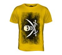 Candymix - Pirate Faded Flag - Mens T Shirt Top T-Shirt, Size 2X-Large, Colour Deep Yellow