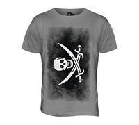 Candymix - Pirate Faded Flag - Mens T Shirt Top T-Shirt, Size 2X-Large, Colour Light Grey