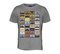 Candymix - Retro Music Cassette Tapes - Mens T Shirt Top T-Shirt, Size X-Large, Colour Light Grey