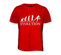 Candymix - Rugby Evolution of Man - Mens T Shirt Top T-Shirt, Size Large, Colour Red