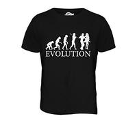 Candymix - Salsa Dancing Evolution of Man - Mens T Shirt Top T-Shirt, Size Large, Colour Black