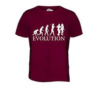Candymix - Salsa Dancing Evolution of Man - Mens T Shirt Top T-Shirt, Size Medium, Colour Burgundy