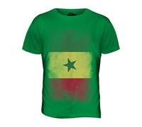 Candymix - Senegal Faded Flag - Mens T Shirt Top T-Shirt, Size Medium, Colour Irish Green