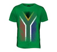 Candymix - South Africa Faded Flag - Mens T Shirt Top T-Shirt, Size Small, Colour Irish Green