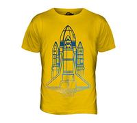 Candymix - Space Shuttle - Mens T Shirt Top T-Shirt, Size 2X-Large, Colour Deep Yellow