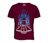 Candymix - Space Shuttle - Mens T Shirt Top T-Shirt, Size Medium, Colour Burgundy