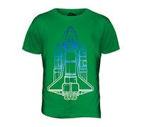 Candymix - Space Shuttle - Mens T Shirt Top T-Shirt, Size Medium, Colour Irish Green