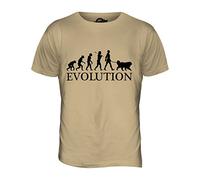 Candymix - Tibetan Mastiff Evolution of Man - Mens T Shirt Top T-Shirt, Size X-Large, Colour Toffee