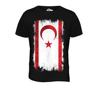 Candymix - Turkish Republic of Northern Cyprus Grunge Flag - Mens T Shirt Top T-Shirt, Size Medium, Colour Black