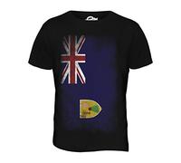 Candymix - Turks and Caicos Islands Faded Flag - Mens T Shirt Top T-Shirt, Size X-Large, Colour Black