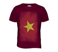 Candymix - Vietnam Faded Flag - Mens T Shirt Top T-Shirt, Size Medium, Colour Burgundy