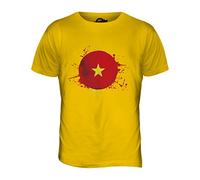 Candymix - Vietnam Football Splatter - Mens T Shirt Top T-Shirt, Size X-Large, Colour Deep Yellow