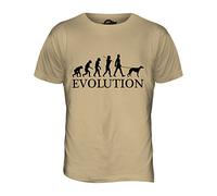 Candymix - Whippet Evolution of Man - Mens T Shirt Top T-Shirt, Size Large, Colour Toffee