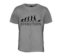 Candymix - Wire Fox Terrier Evolution of Man - Mens T Shirt Top T-Shirt, Size 2X-Large, Colour Light Grey