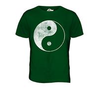 Candymix - Yin Yang Distressed Print - Mens T Shirt Top T-Shirt, Size Large, Colour Bottle Green
