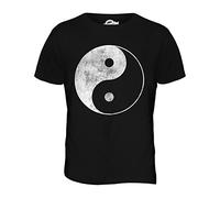 Candymix - Yin Yang Distressed Print - Mens T Shirt Top T-Shirt, Size X-Large, Colour Black