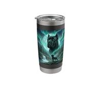 Cane Corso Aurora Borealis Northern Lights Dog Forest Stainless Steel Insulated Tumbler