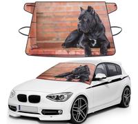 Cane Corso Big Black Dogs Pets, Car Windshield Cover, Protective Windscreen Cover - Snow Ice Sun UV Dust Water Resistant - Fit for Most Cars