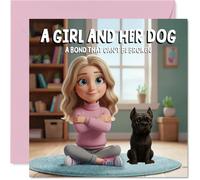 Cane Corso Birthday Card for Women, A Girl and Her Dog