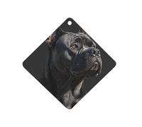 Cane Corso Car Aromatherapy Tablets Air Freshener Hanging Scented Cards for Rooms Bathrooms Wardrobe Rhombus