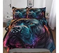 Cane Corso Colorful Duvet Cover with Pillow Cases 3 PCs Comforter Cover Bedding Set for Childrens And Adults Soft Microfiber with Zipper Closure Quilt Cover Double (200x200cm)